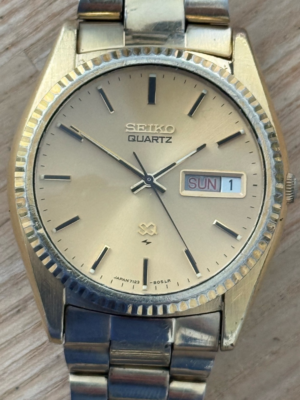 Seiko SQ Presidential Vintage Men’s Watch Gold Plated Bracelet Case Gold Dial